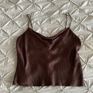 Brown Silky Zara Cami Top